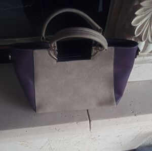Purple / Tan Satchel